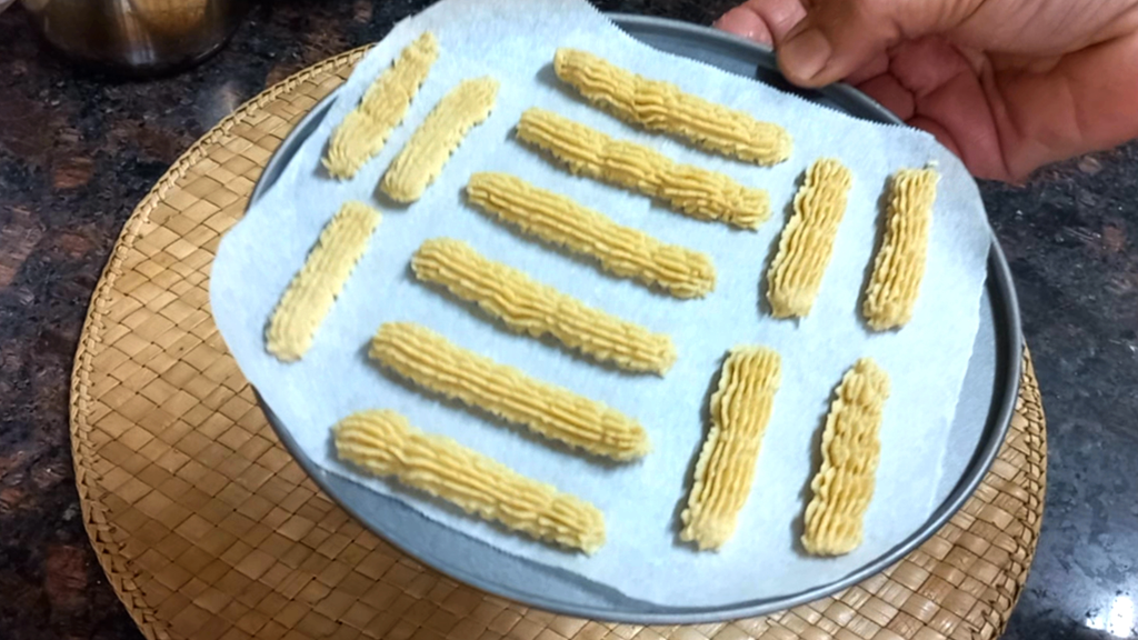 Kesar Jowar Cookies Recipe in Air Fryer 13 ready for baking Healthically Kitchen