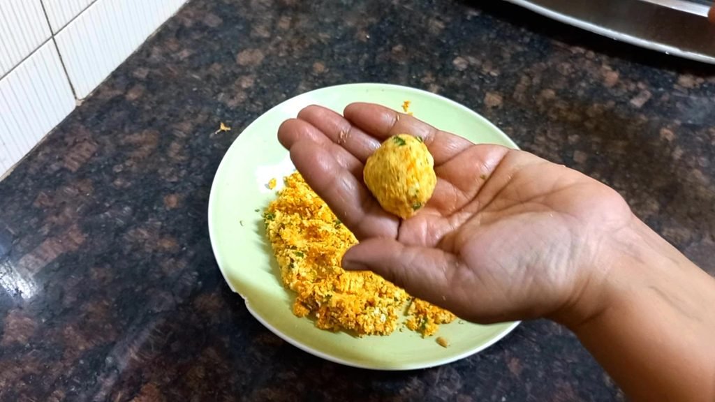 No Potato Vrat Chaat | Sweet Potato Tikki Chaat Recipe 26 stuffing balls making Healthically Kitchen